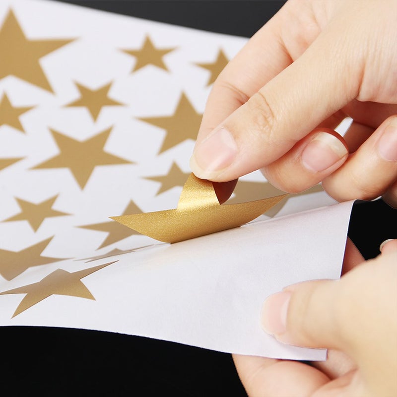 YOKIND 117Pcs Gold Stars Wall Decal Stars Pattern DIY Wall Stickers for Kids Rooms Home Decor - Image 5